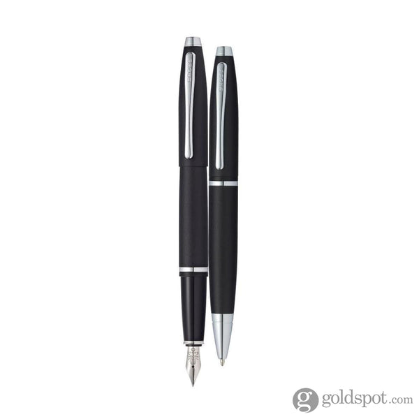Cross Calais Ballpoint & Fountain Pen Set in Matte Black - Medium Point Gift Set