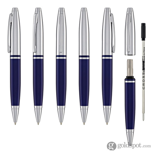 Cross Calais Ballpoint Pen in Blue with Chrome Trim Ballpoint Pens