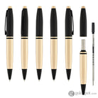 Cross Calais Ballpoint Pen in Brushed Rose Gold with Black Trim Pens
