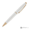 Cross Calais Ballpoint Pen in Pearlescent White with Rosegold Trim Ballpoint Pens