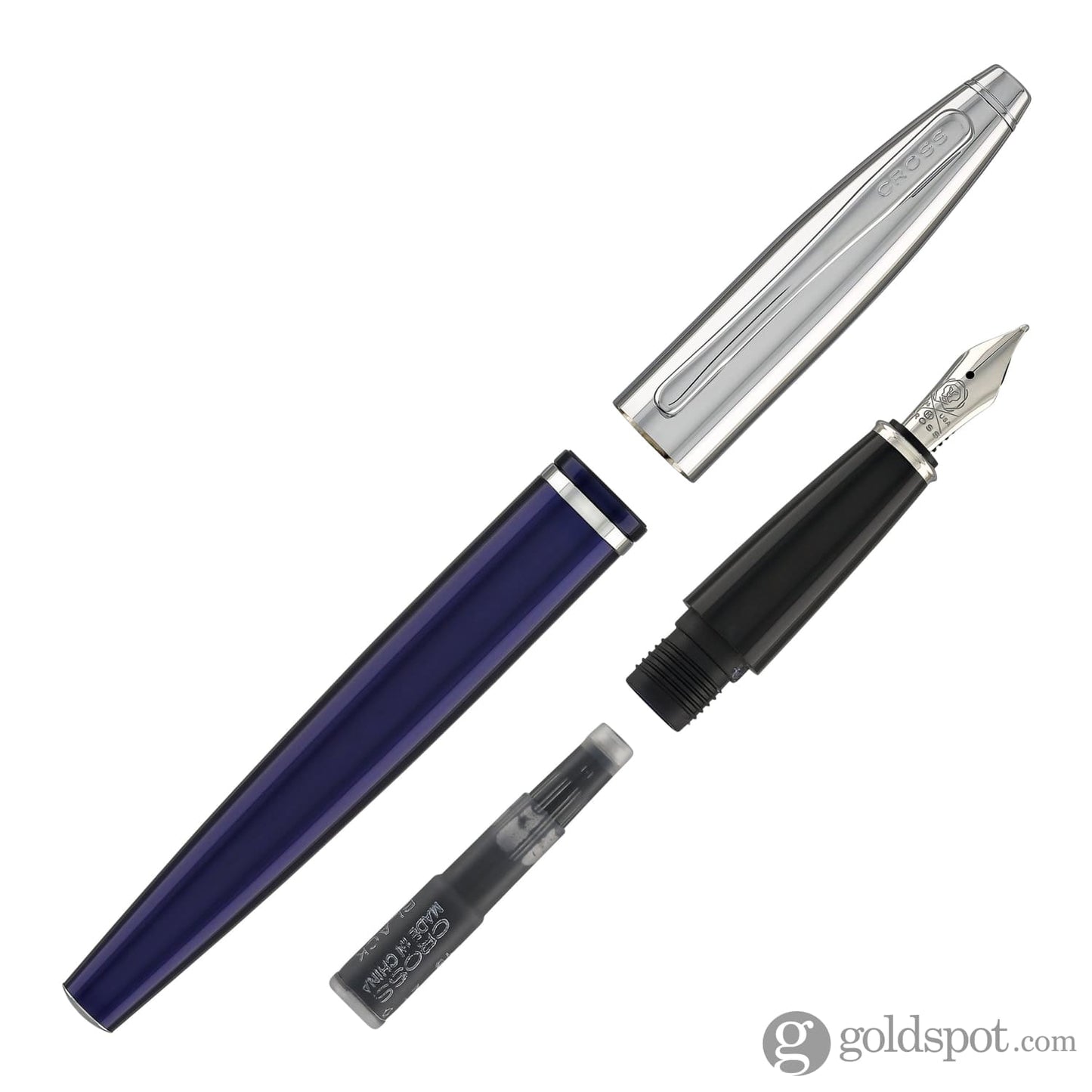 Cross Calais Fountain Pen in Blue Lacquer - Medium Point
