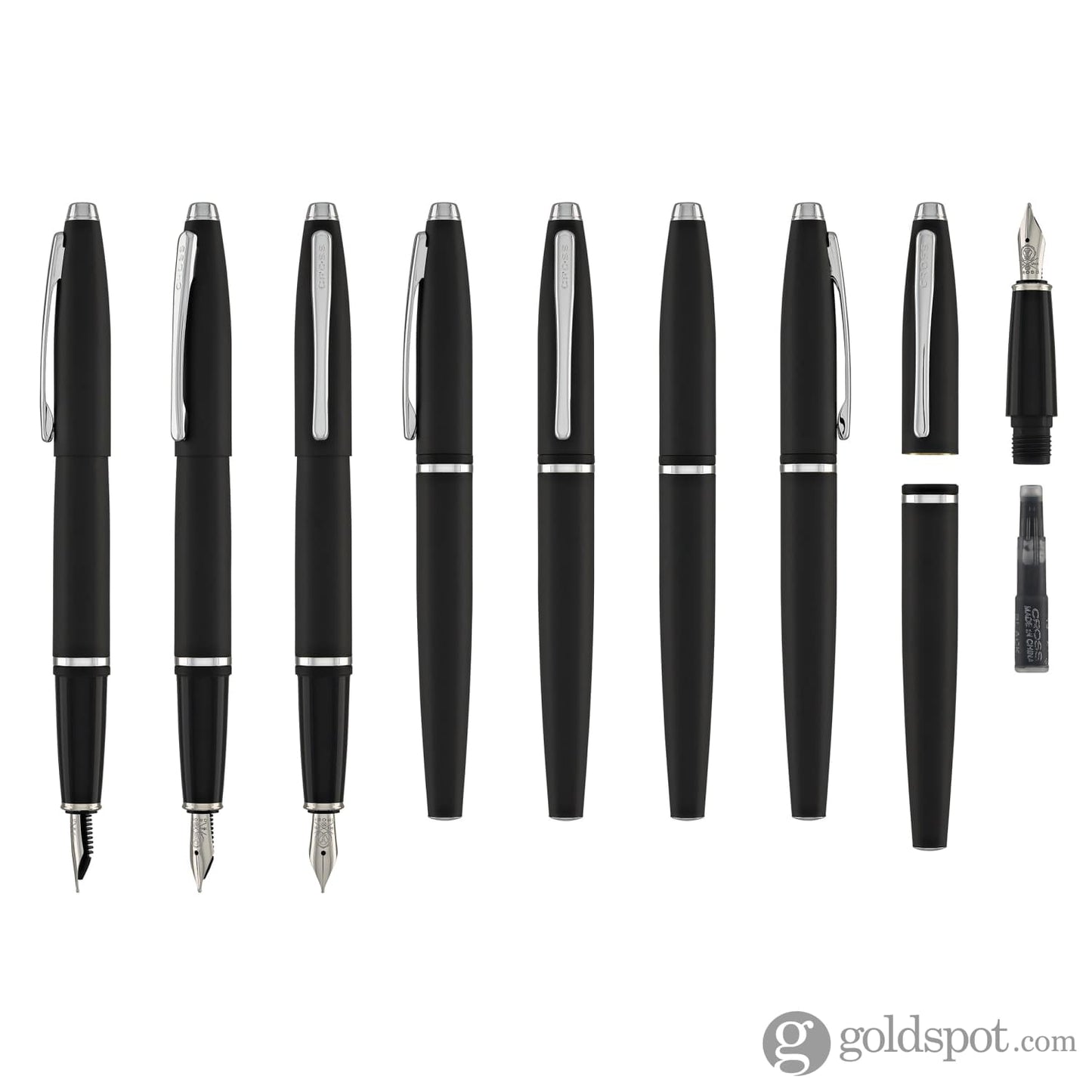 Cross Calais Fountain Pen in Matte Black - Medium Point