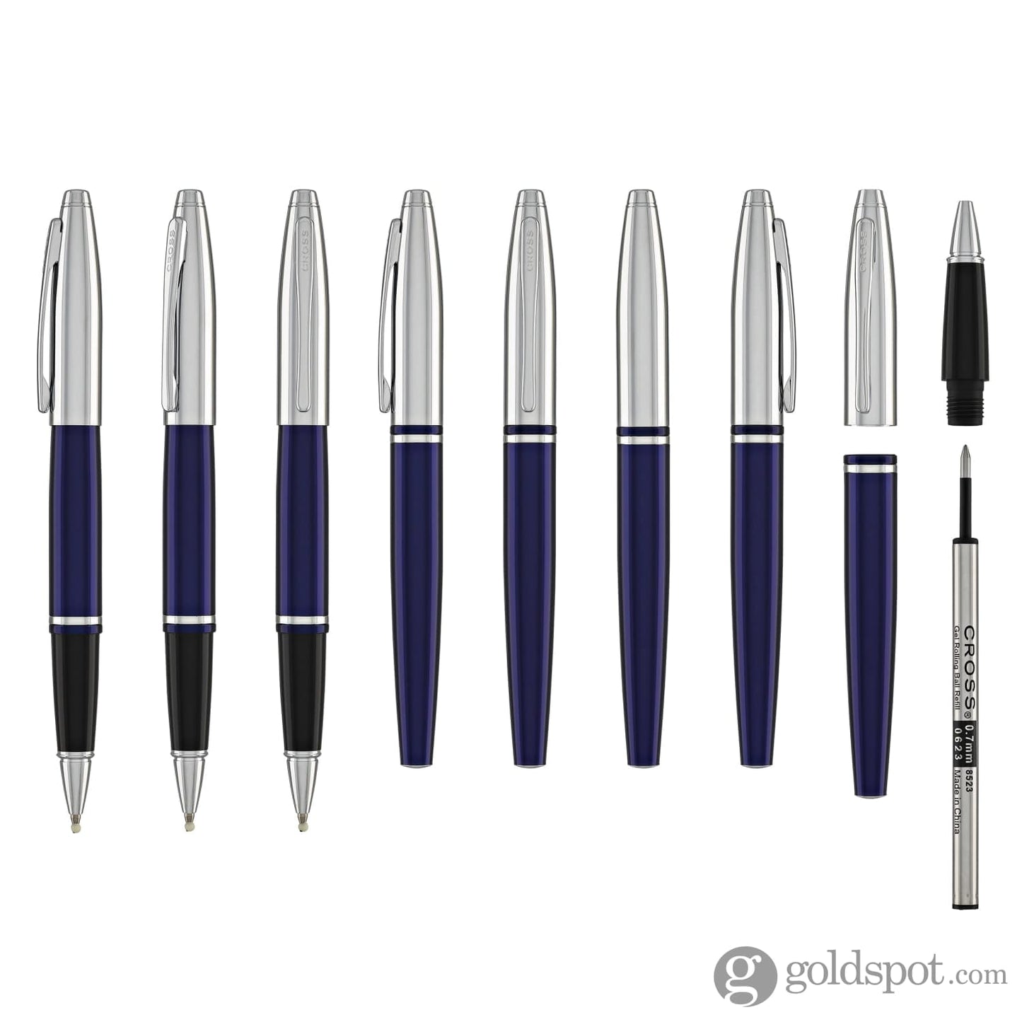 Cross Calais Rollerball Pen in Blue Lacquer