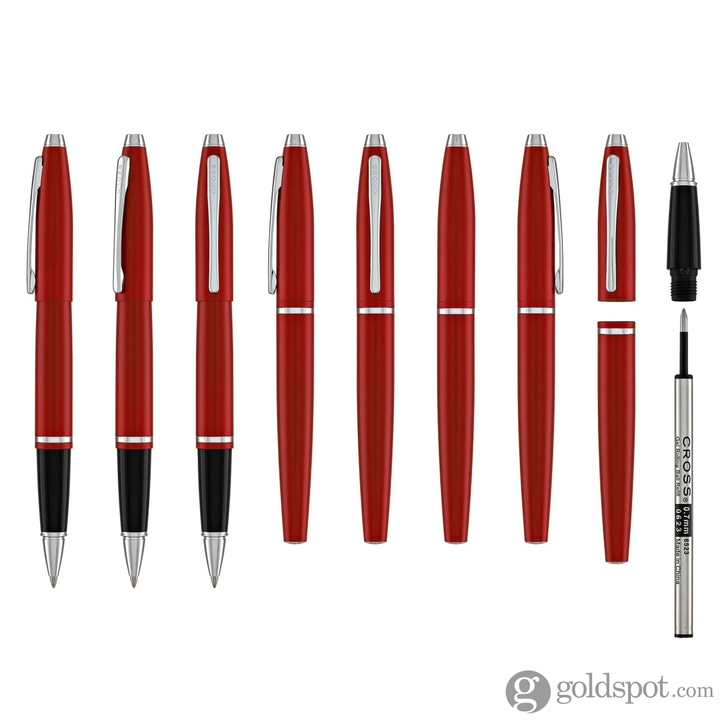 Cross Calais Rollerball Pen in Matte Metallic Crimson