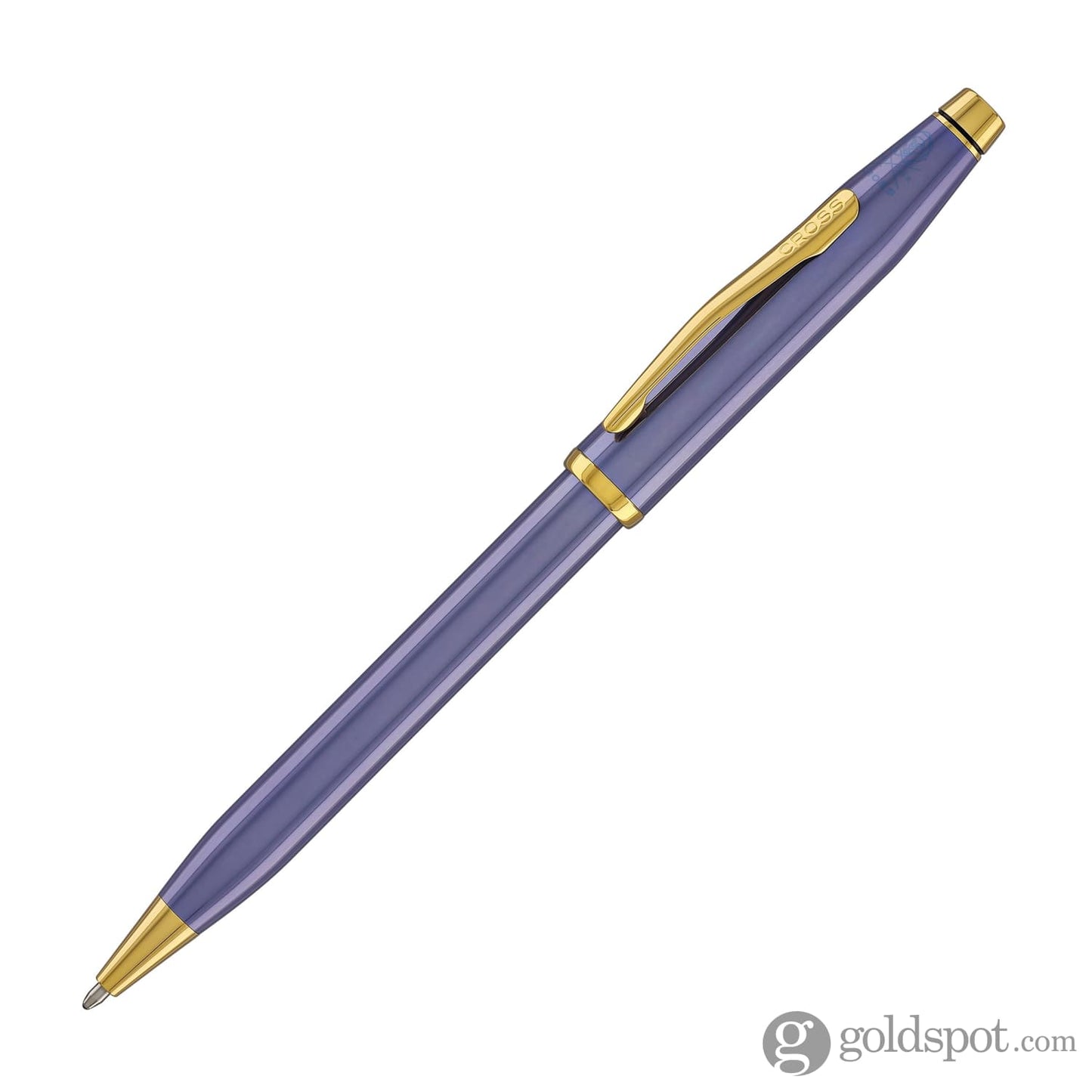 Cross Century II Ballpoint Pen in Lavender Blue Lacquer with 23kt Gold Trim Ballpoint Pens