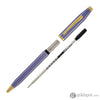 Cross Century II Ballpoint Pen in Lavender Blue Lacquer with 23kt Gold Trim Ballpoint Pens