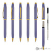 Cross Century II Ballpoint Pen in Lavender Blue Lacquer with 23kt Gold Trim Ballpoint Pens