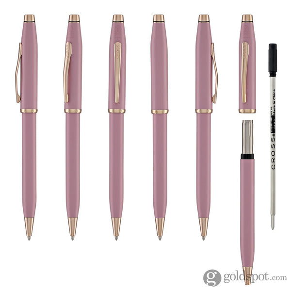 Cross Century II Ballpoint Pen in Smoky Pink Lacquer with Rose Gold Trim Ballpoint Pens