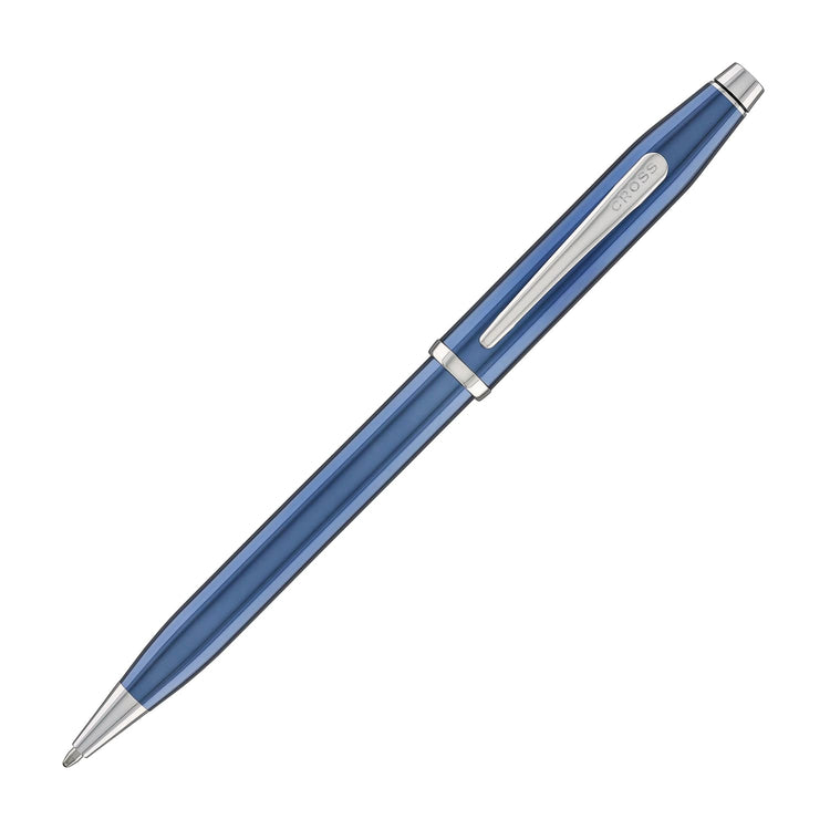 Cross Century II Ballpoint Pen in Translucent Blue with Rhodium Trim Ballpoint Pens