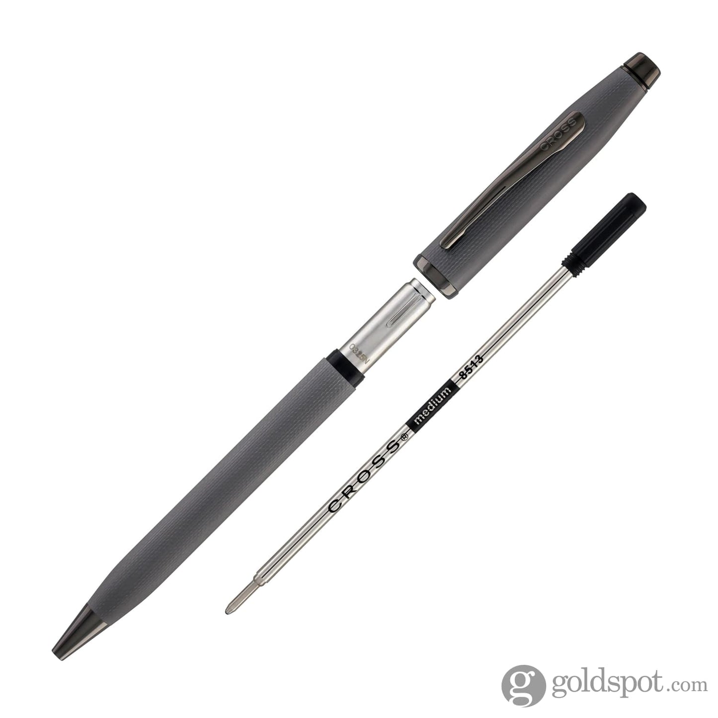 Cross Century II Ballpoint Pen Polished Slate Gray Engraved Diamond Pattern Ballpoint Pens