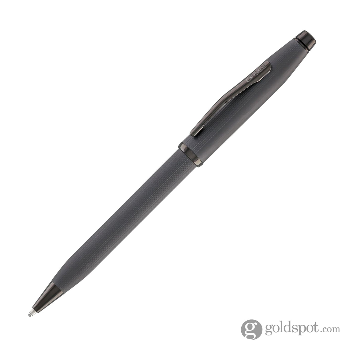 Cross Century II Ballpoint Pen Polished Slate Gray Engraved Diamond Pattern Ballpoint Pens