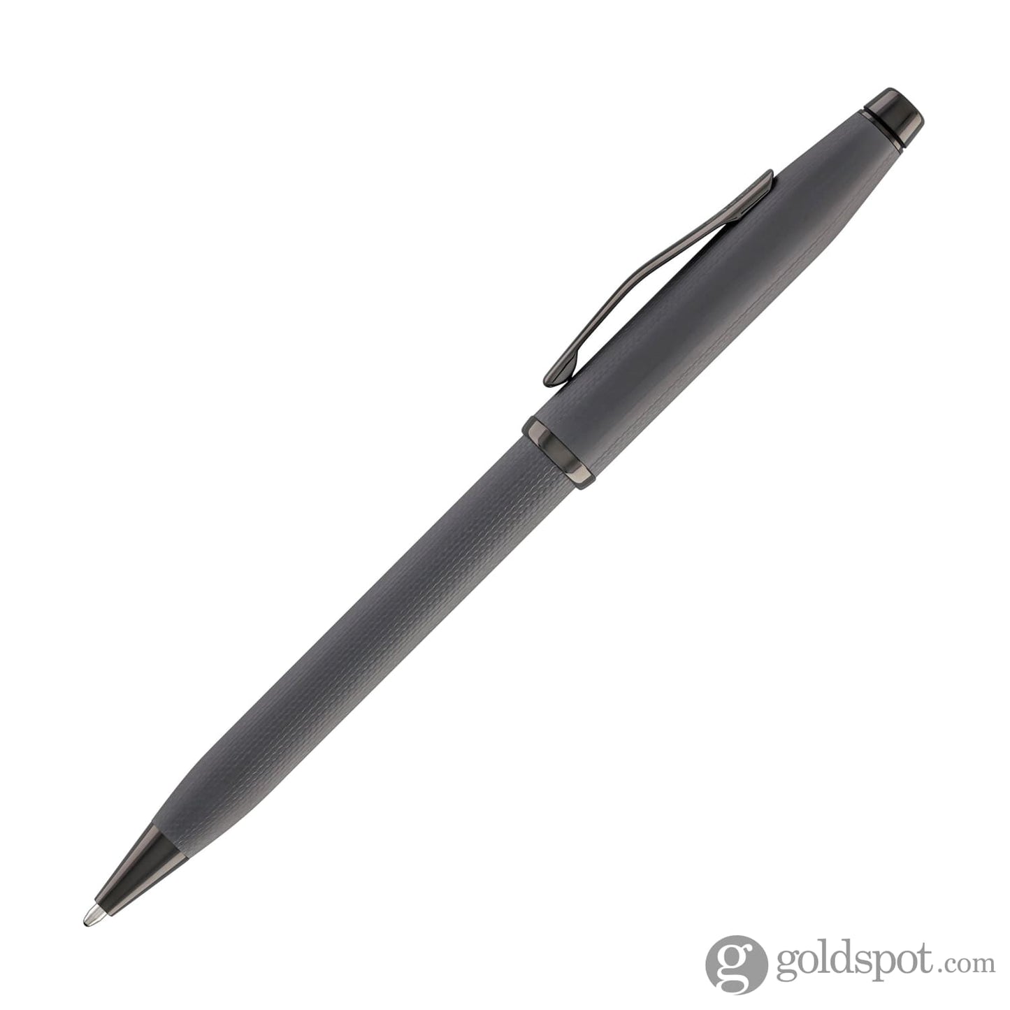 Cross Century II Ballpoint Pen Polished Slate Gray Engraved Diamond Pattern Ballpoint Pens