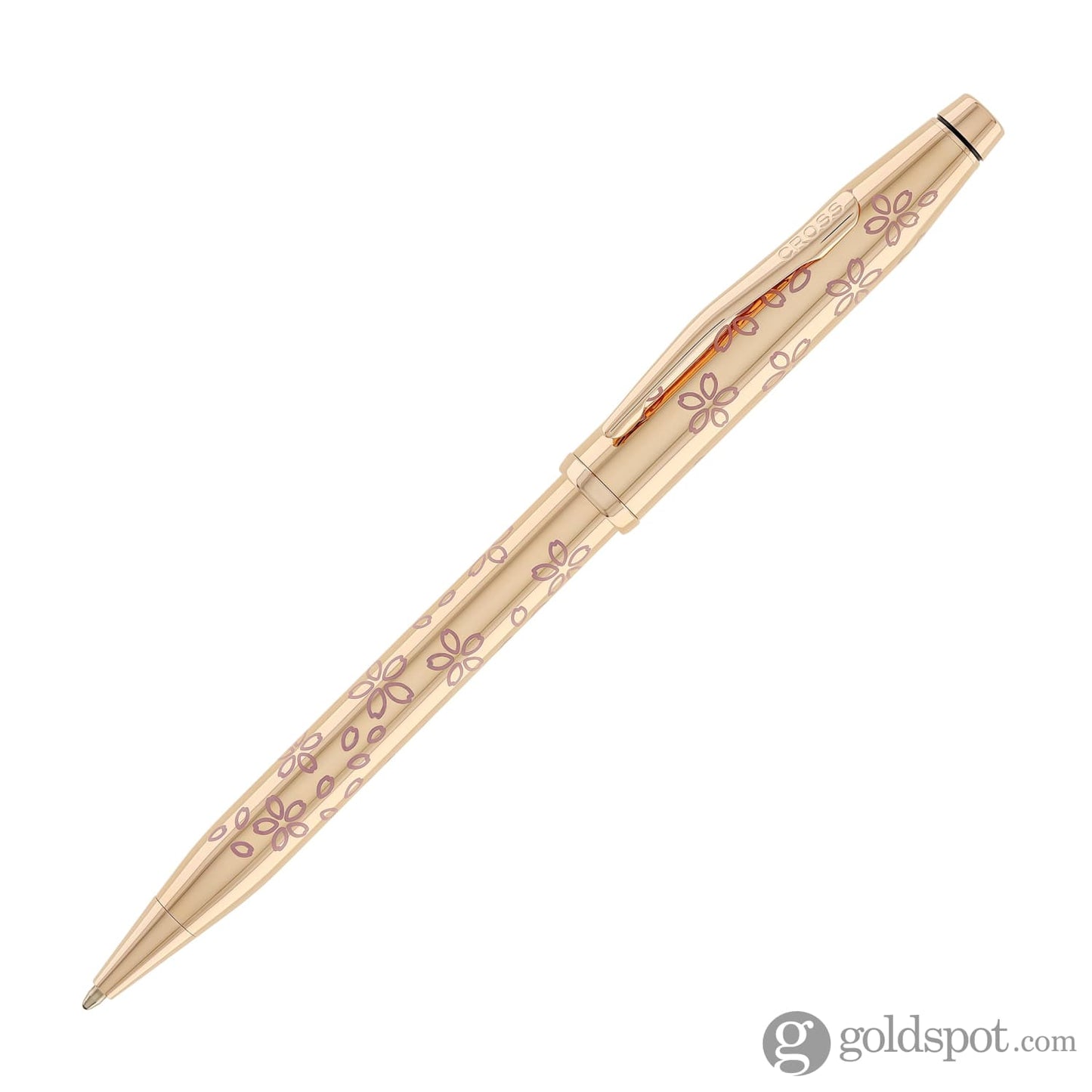 Cross Century II Cherry Blossom Ballpoint Pen in Rose Gold Plated with Rose Gold Trim Ballpoint Pens