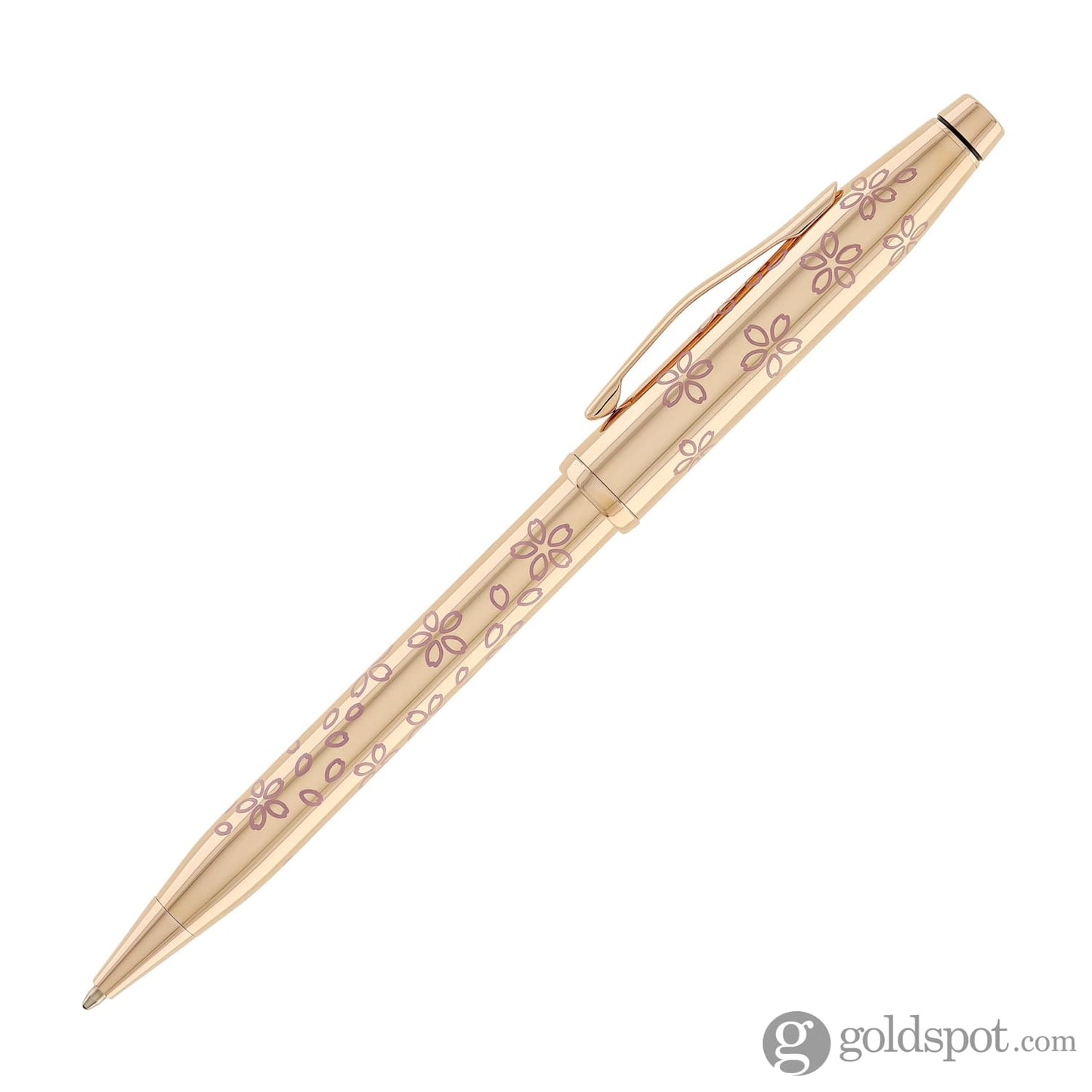 Cross Century II Cherry Blossom Ballpoint Pen in Rose Gold Plated with Rose Gold Trim Ballpoint Pens