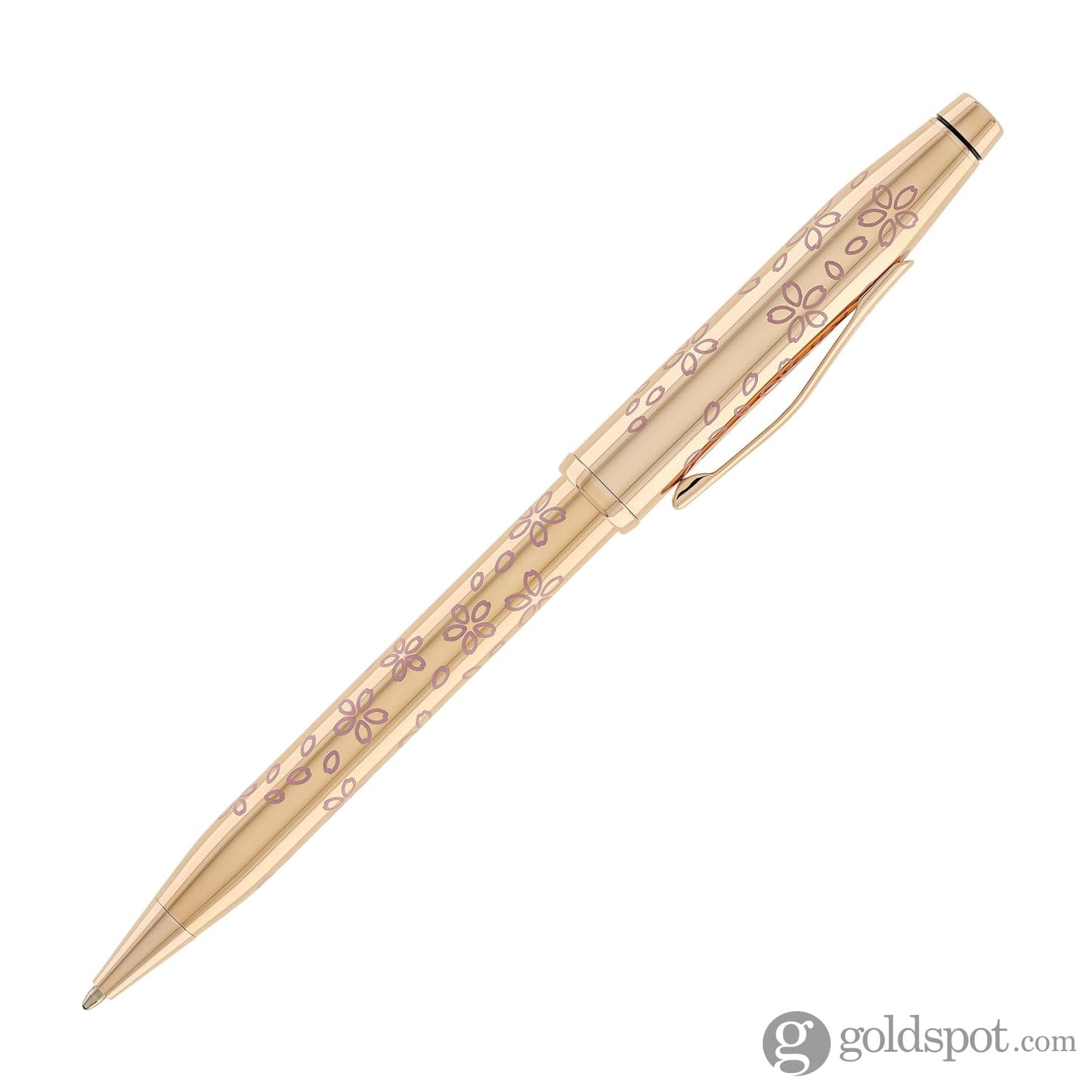 Cross Century II Cherry Blossom Ballpoint Pen in Rose Gold Plated with Rose Gold Trim Ballpoint Pens