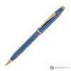 Cross Century II Cherry Blossom Ballpoint Pen in Translucent Blue Lacquer with Polished Rose Gold PVD Ballpoint Pens