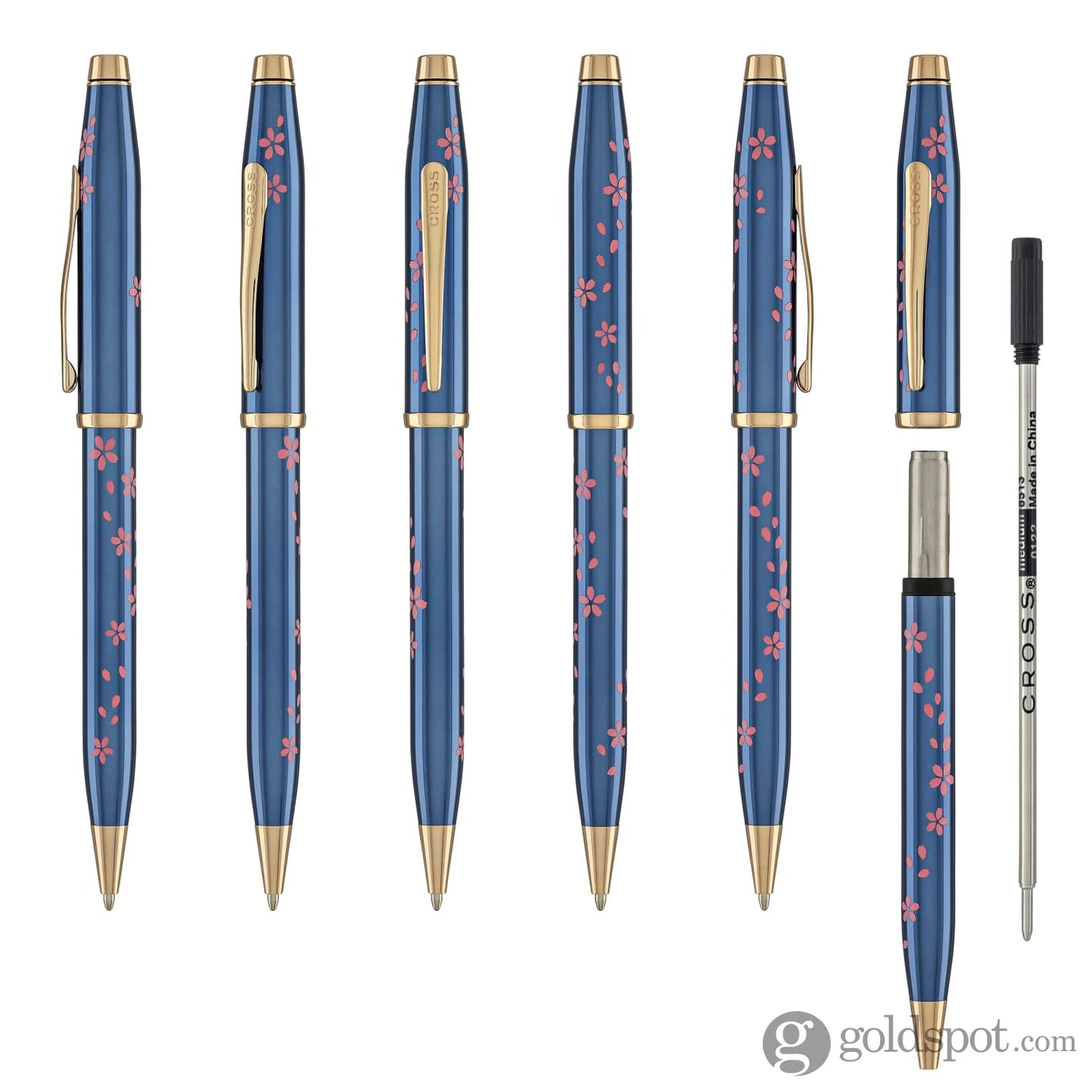 Cross Century II Cherry Blossom Ballpoint Pen in Translucent Blue