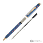 Cross Century II Cherry Blossom Ballpoint Pen in Translucent Blue Lacquer with Polished Rose Gold PVD Ballpoint Pens