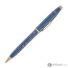Cross Century II Cherry Blossom Ballpoint Pen in Translucent Blue Lacquer with Polished Rose Gold PVD Ballpoint Pens