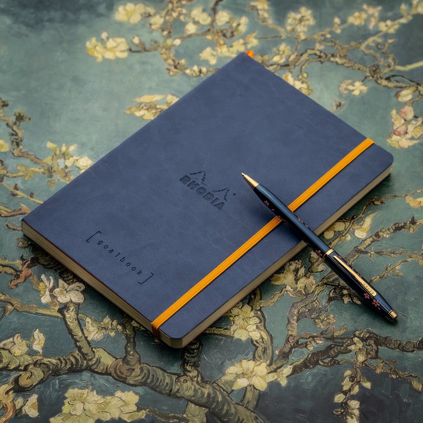 Cross Century II Cherry Blossom Blue Ballpoint Pen and Rhodia Goalbook Sapphire Journal Set Gift Sets