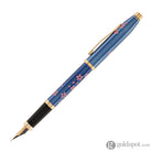 Cross Century II Cherry Blossom Fountain Pen in Translucent Blue with Polished Rose Gold Trim Fountain Pen