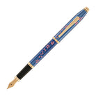 Cross Century II Cherry Blossom Fountain Pen in Translucent Blue with Polished Rose Gold Trim Fountain Pen