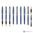 Cross Century II Cherry Blossom Fountain Pen in Translucent Blue with Polished Rose Gold Trim Fountain Pen
