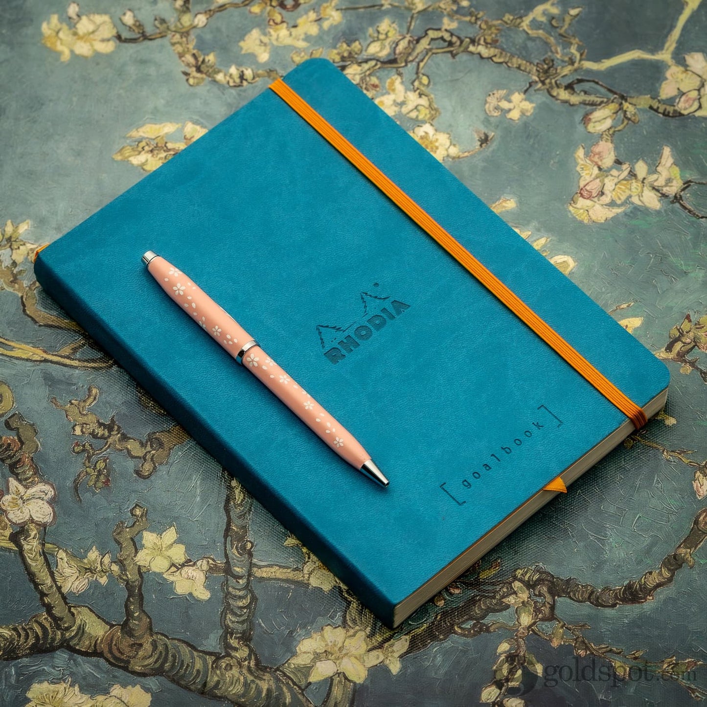 Cross Century II Cherry Blossom Pink Ballpoint Pen and Rhodia Goalbook Turquoise Journal Set Gift Sets