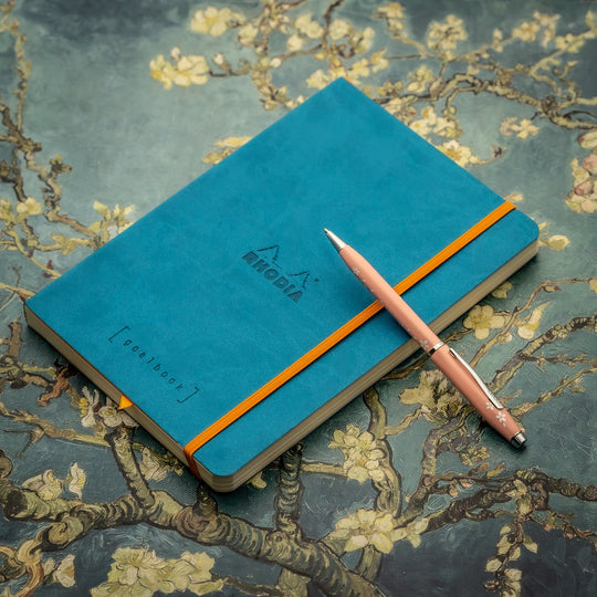 Cross Century II Cherry Blossom Pink Ballpoint Pen and Rhodia Goalbook Turquoise Journal Set