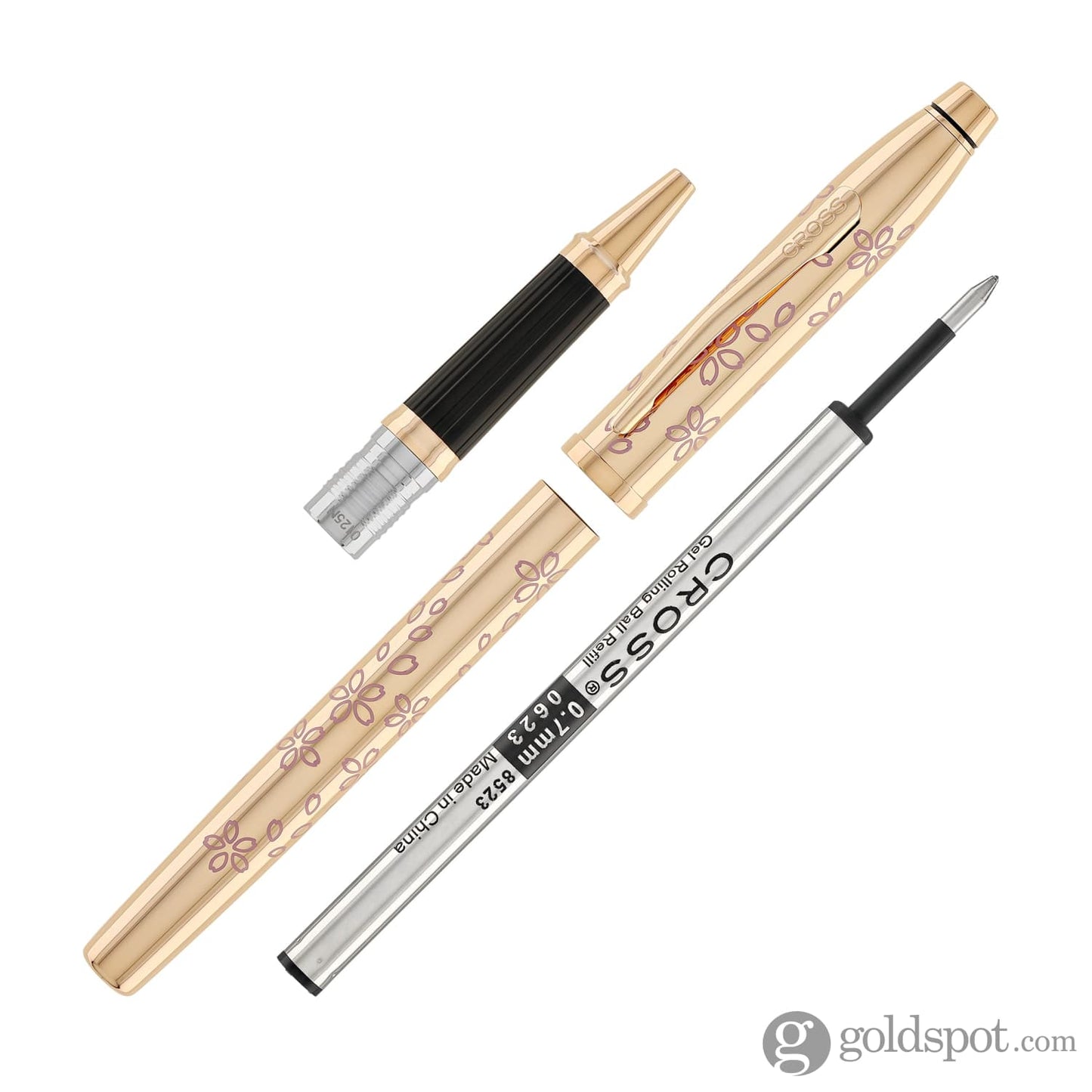 Cross Century II Cherry Blossom Selectip Rollerball Pen in Rose Gold Plated with Rose Gold Trim Rollerball Pen