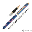 Cross Century II Cherry Blossom Selectip Rollerball Pen in Translucent Blue with Rose Gold Trim Rollerball Pen