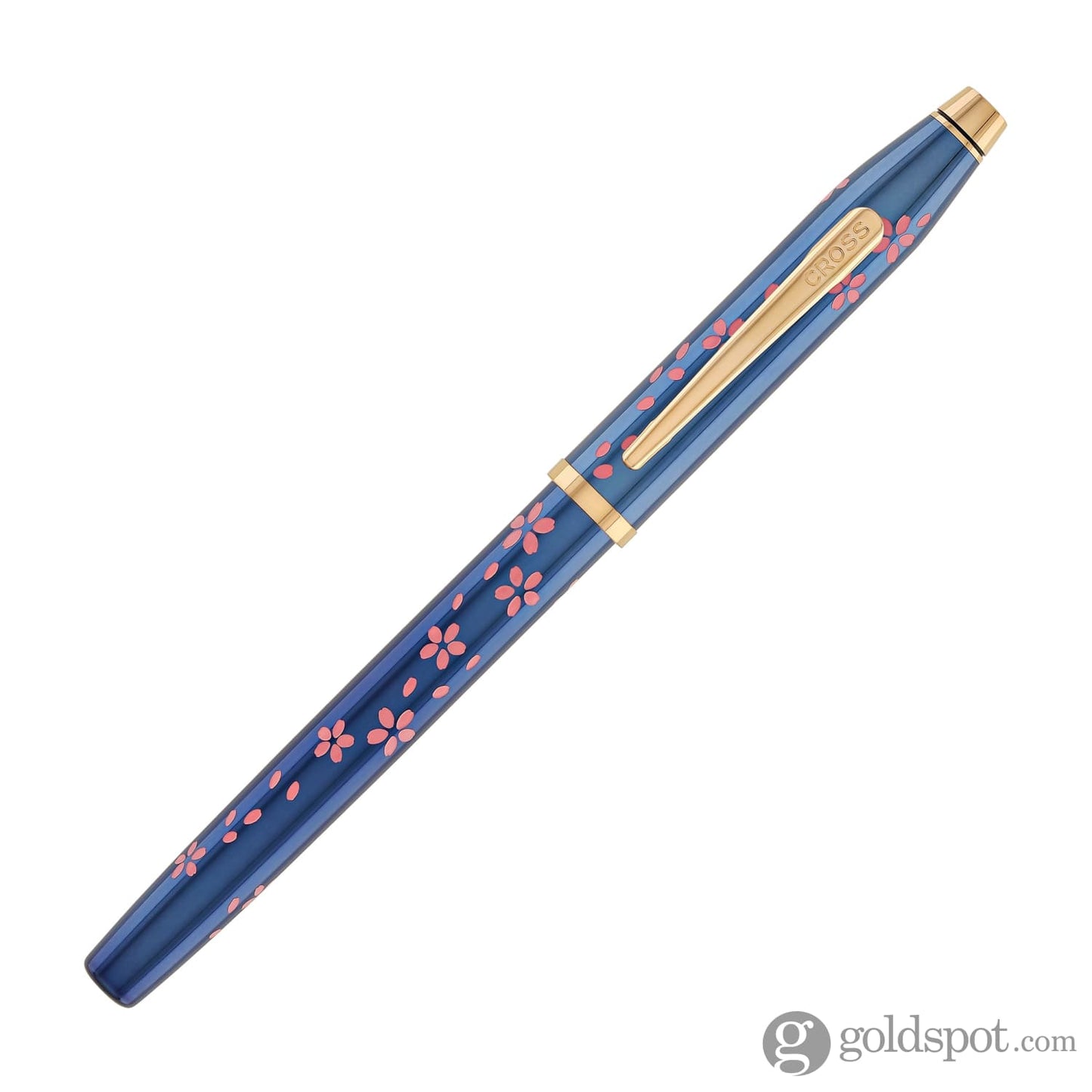 Cross Century II Cherry Blossom Selectip Rollerball Pen in Translucent Blue with Rose Gold Trim Rollerball Pen