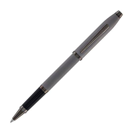 Cross Century II Selectip Rollerball Pen in Polished Slate Gray Engraved Diamond Pattern
