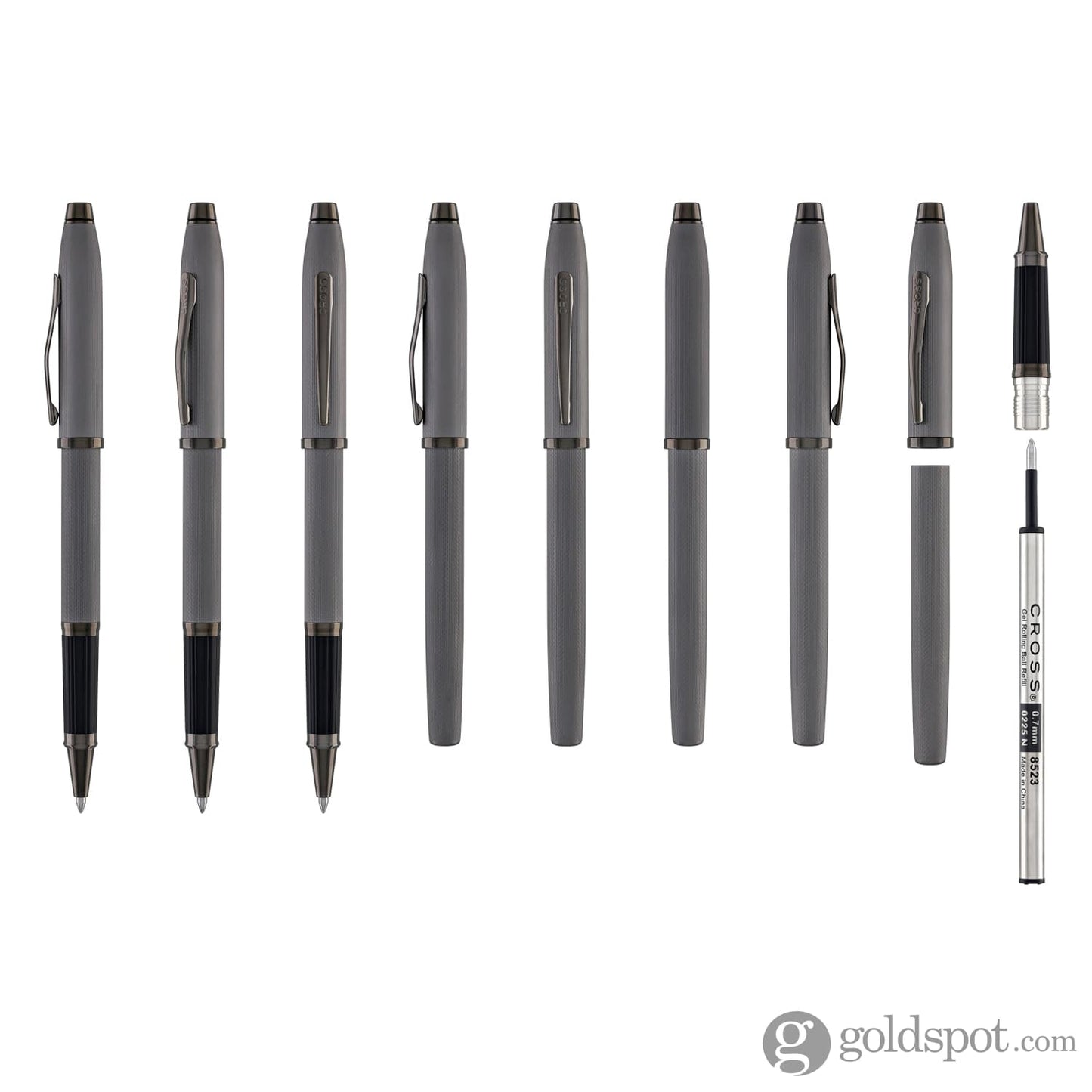 Cross Century II Selectip Rollerball Pen in Polished Slate Gray Engraved Diamond Pattern Rollerball Pen