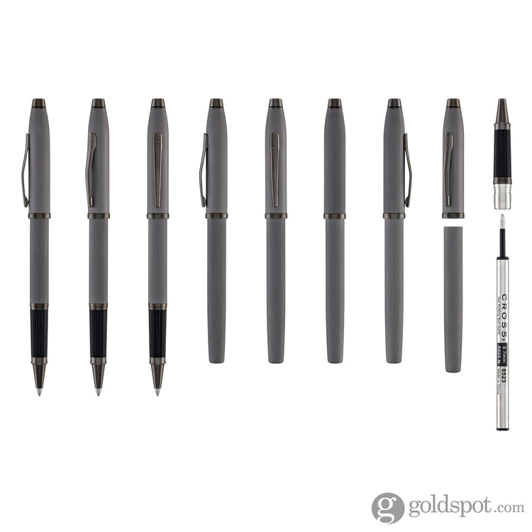 Cross Century II Selectip Rollerball Pen in Polished Slate Gray Engraved Diamond Pattern Rollerball Pen