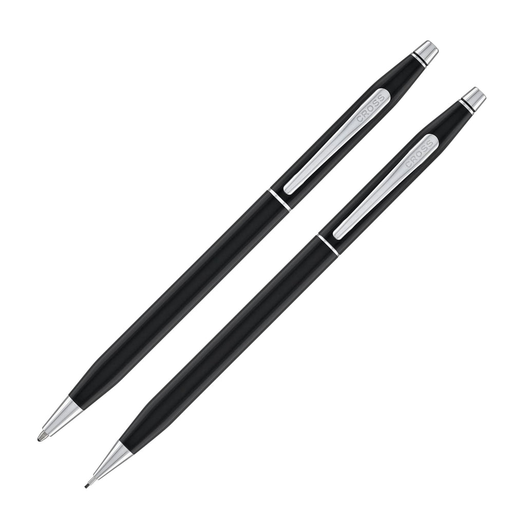 Cross Classic Century Ballpoint Pen & 0.7mm Mechanical Pencil in Black Lacquer Gift Sets