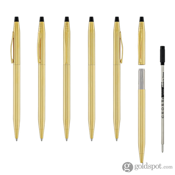 Cross Classic Century Ballpoint Pen & 0.7mm Mechanical Pencil Set in 23K Gold Plated Gift Sets