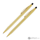 Cross Classic Century Ballpoint Pen & 0.7mm Mechanical Pencil Set in 23K Gold Plated Gift Sets