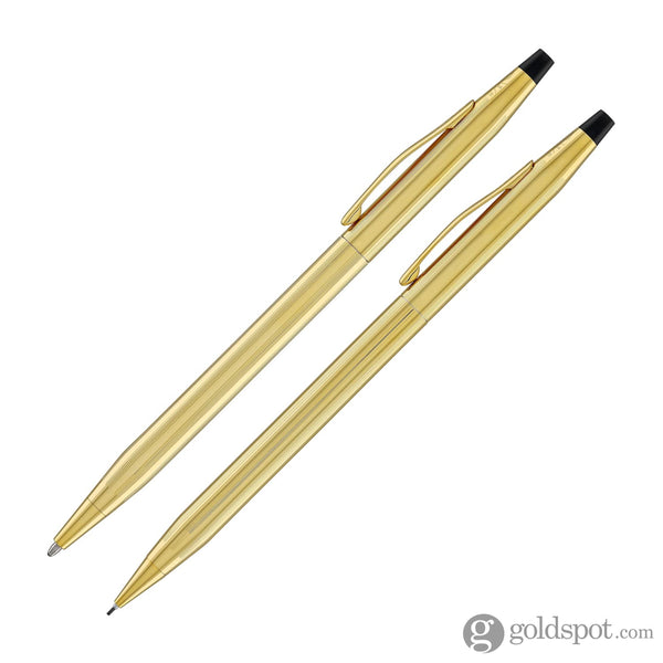 Cross Classic Century Ballpoint Pen & 0.7mm Mechanical Pencil Set in 23K Gold Plated Gift Sets