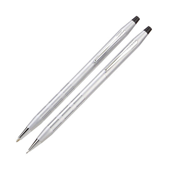 Cross Classic Century Ballpoint Pen and Pencil Set in Satin Chrome