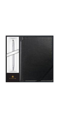 Cross Classic Century Ballpoint Pen in Lustrous Chrome with Black Journal