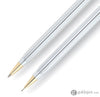 Cross Classic Century Medalist Pen & 0.7mm Pencil Set in Chrome with Gold Trim Pen and Pencil Sets