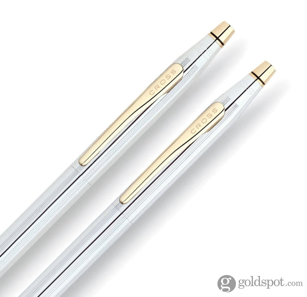 Cross Classic Century Medalist Pen & 0.7mm Pencil Set in Chrome with Gold Trim Pen and Pencil Sets