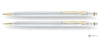 Cross Classic Century Medalist Pen & 0.7mm Pencil Set in Chrome with Gold Trim Pen and Pencil Sets