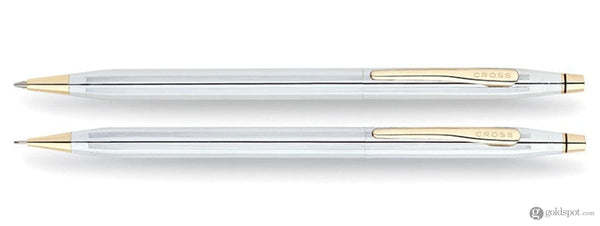 Cross Classic Century Medalist Pen & 0.7mm Pencil Set in Chrome with Gold Trim Pen and Pencil Sets