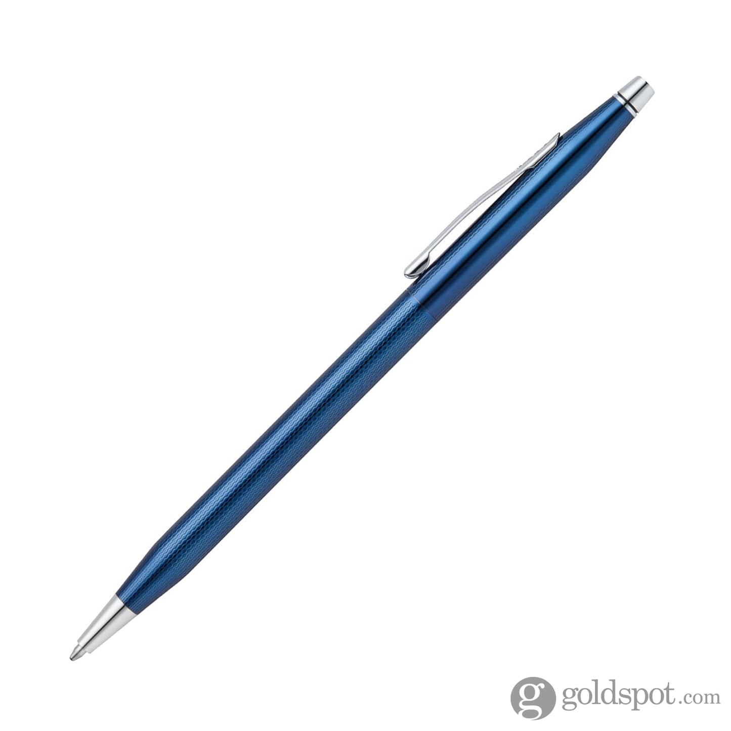Cross Classic Century Translucent Cobalt Blue Engraved Diamond Pattern Ballpoint Pen Ballpoint Pens