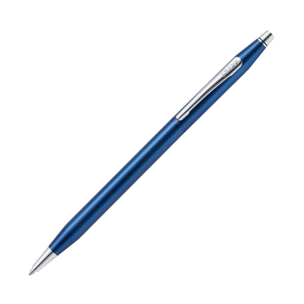 Cross Classic Century Translucent Cobalt Blue Engraved Diamond Pattern Ballpoint Pen Ballpoint Pens