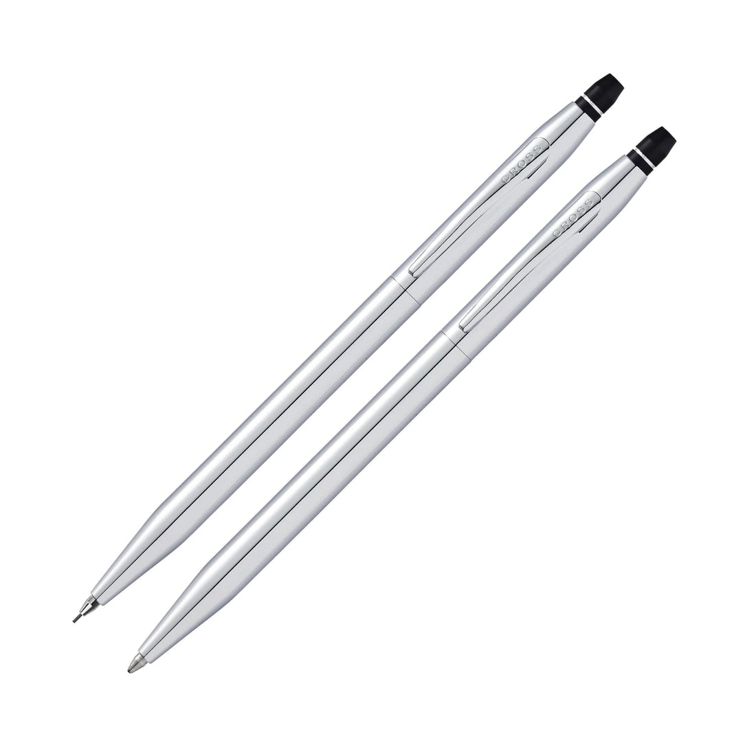 Cross Click Ballpoint Pen and Mechanical Pencil Set in Chrome ...