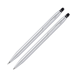 Cross Click Ballpoint Pen and Mechanical Pencil Set in Chrome