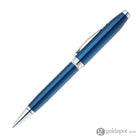 Cross Foundry Ballpoint Pen in Glossy Translucent Blue Lacquer with Polished Chrome Appointments Ballpoint Pens